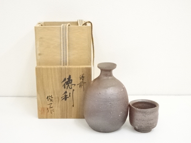 Chi様確認用　備前焼　酒器セットB　徳利　ぐい呑　金彩 備前焼 酒器セット （Chi様確認用 備前焼 酒器セットB 徳利